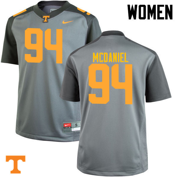 Women #94 Mykelle McDaniel Tennessee Volunteers College Football Jerseys-Gray - Click Image to Close